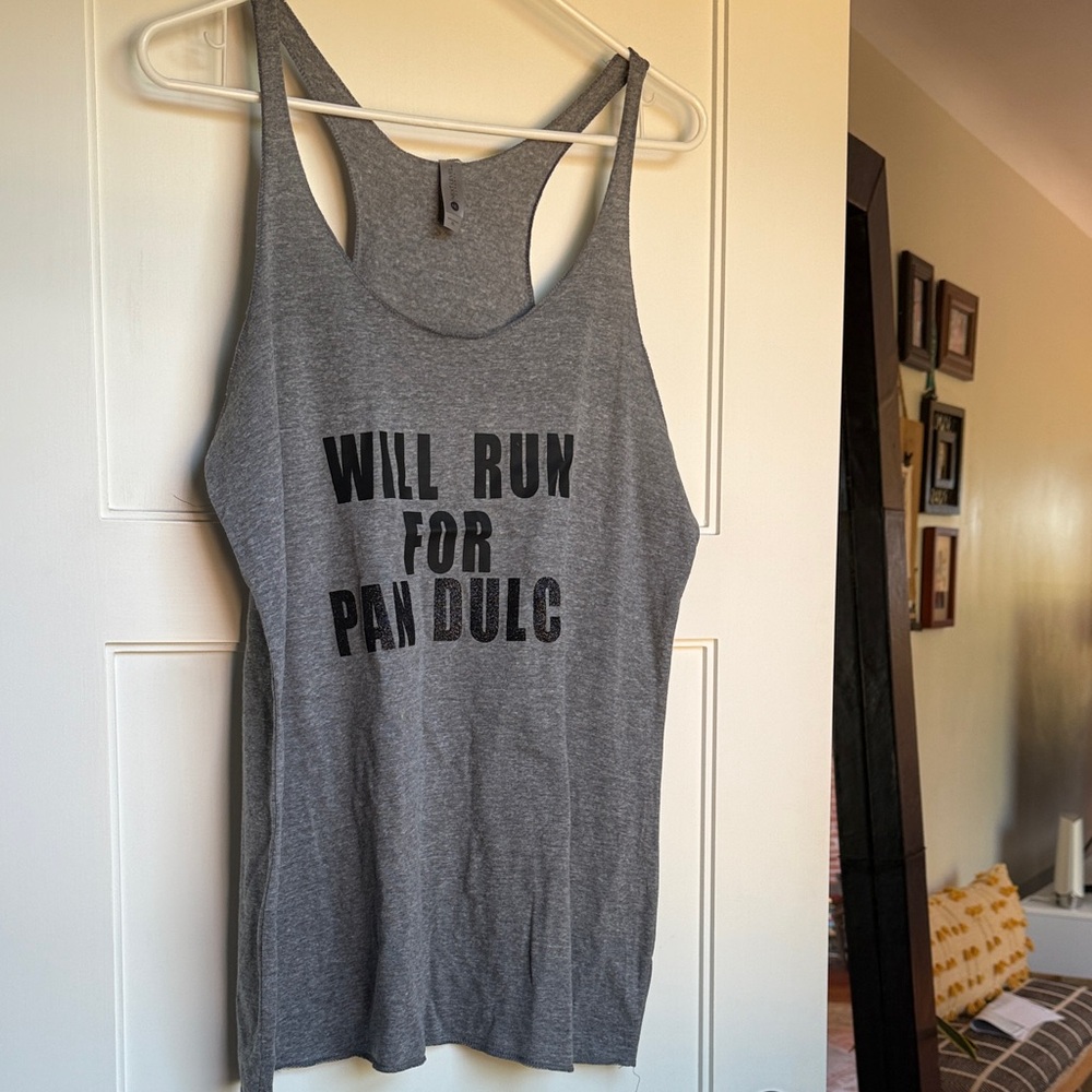 Gray Tank Top with Fun Slogan